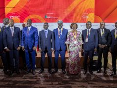 Beugré Mambé, Premier ministre ivoirien, Bictogo Adama, Pan et des officiels ont posé la photo pour Africa Forum Ceo/Ph Dr
