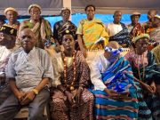 Cadres, chefs Baoulé et populations réunis à la résidence du Pr Cowplli-Bony, à Marcory/Ph DR