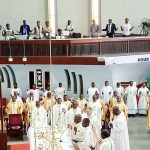 Mgr Ignace Dogbo à la messe