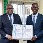 Me René Bourgoin, Président de la HACA et M. Coulibaly Brahima, Président de la Fondation Tchépé